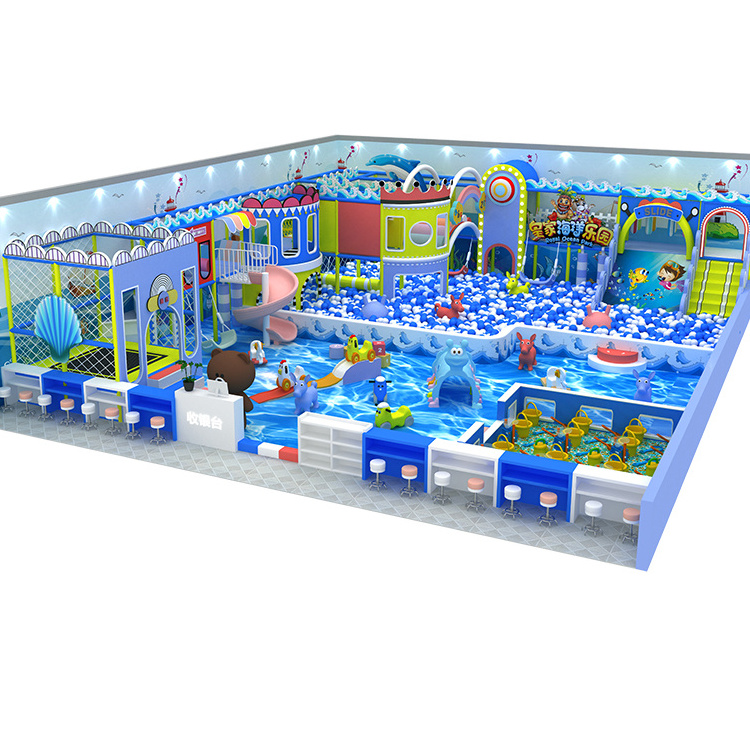 Children Soft Play Sets Kids Playground Indoor Slides For Kids Trampoline Park Toddler Play Zone Role Play House Sand Pool