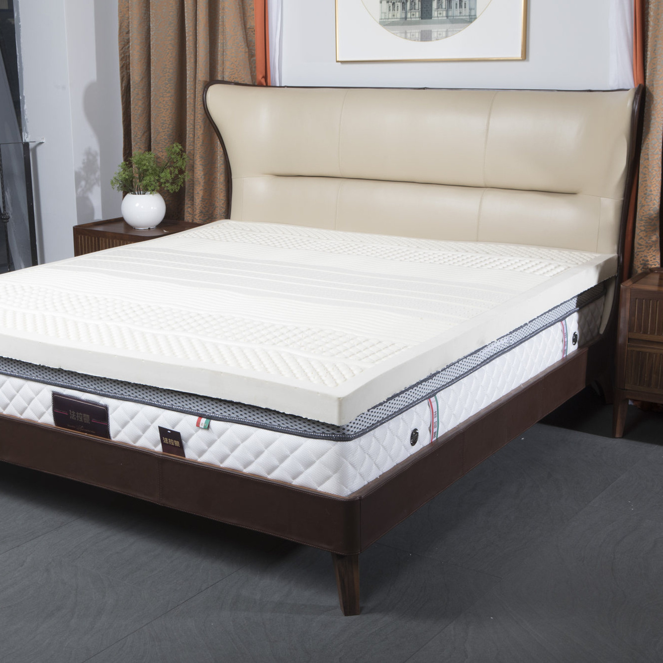 180*200*10cm Best Popular Factory Directly Sale Latex Mattress King Size 100% Natural Pure Mattress