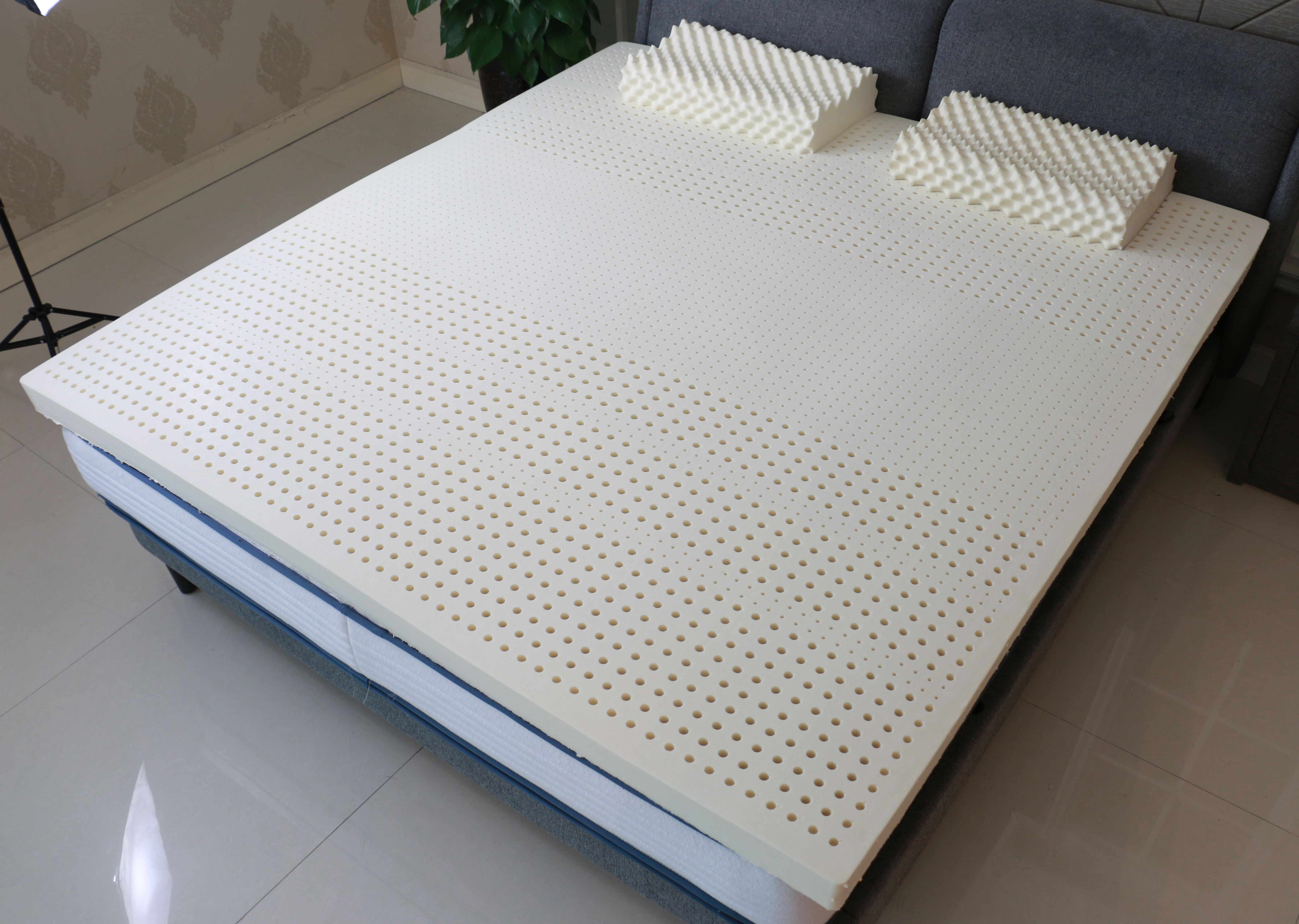 120*200*7.5cm self-inflating mattress Thailand Nature Latex with Bamboo Bedroom Home Furniture 100% Natural Latex mattress