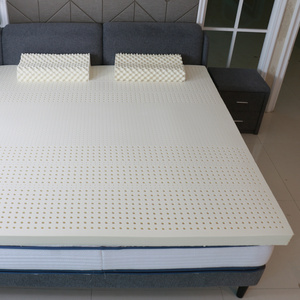 220*200*10cm  Factory Hot Sale California King Size 100 latex memory mattress topper cover with zipper