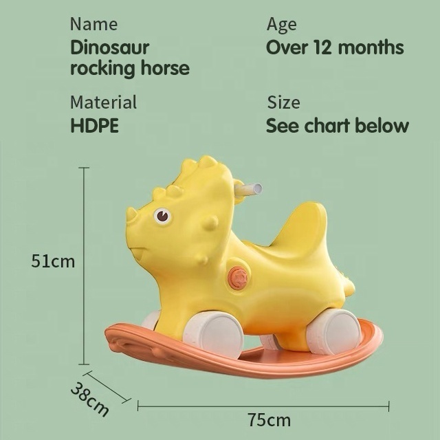 Baby Plastic Kids Rocking Horse Ride On Toy Animals Dinosaur unicorn Plastic Kids Rocking Horse