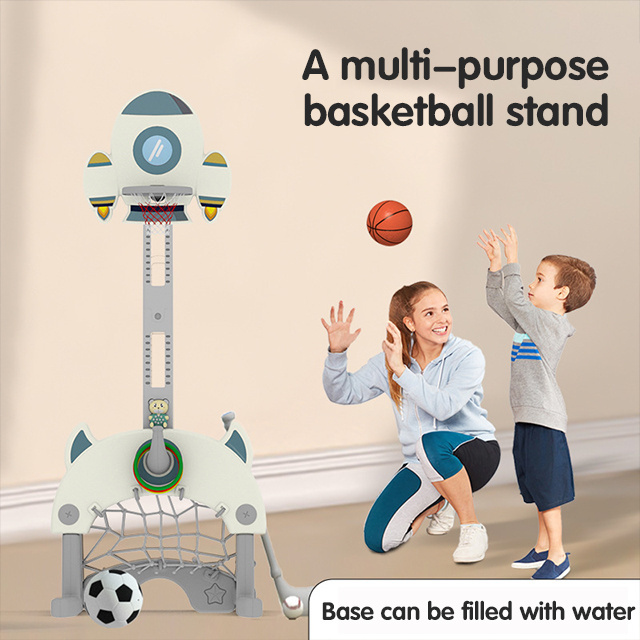 Kids Indoor Basketball Sport Toys Plastic Basketball Stand Hoops 5 6 R