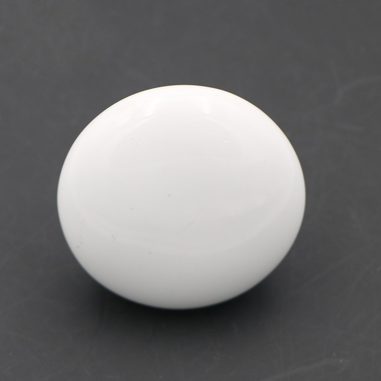 Elegant round white ceramic bedroom furniture handle drawer dresser pulls kitchen cabinet door knobs