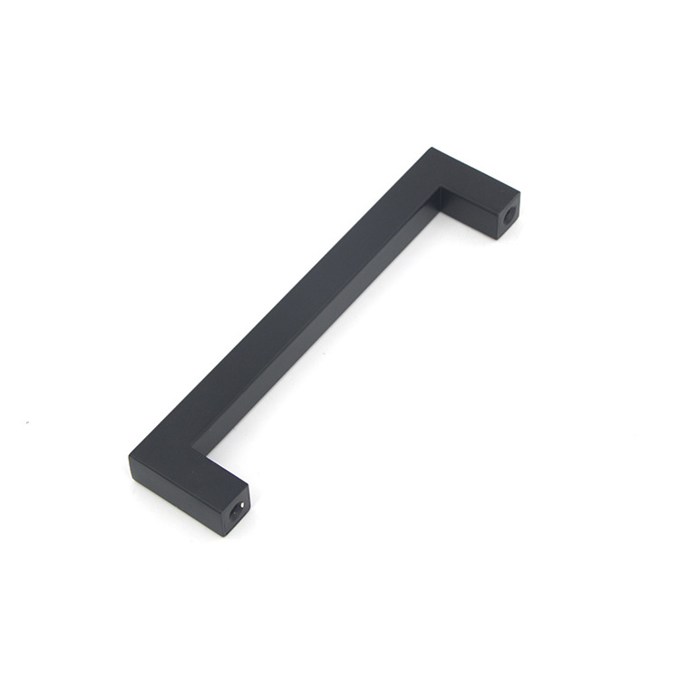 Stainless Steel furniture hardware black hollow square bar handle kitchen cabinet drawer door handle pulls