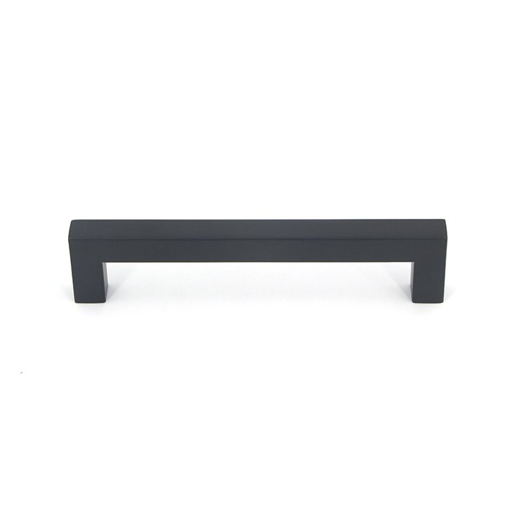 Stainless Steel furniture hardware black hollow square bar handle kitchen cabinet drawer door handle pulls