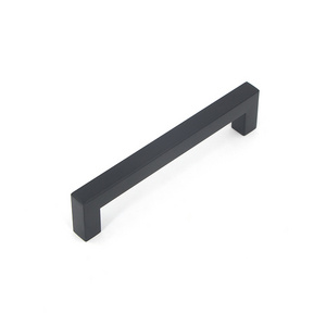 Stainless Steel furniture hardware black hollow square bar handle kitchen cabinet drawer door handle pulls