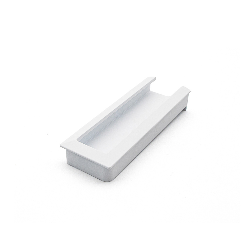 Concealed white Handle aluminum Sliding Door Cabinet Drawer Handle Rectangular Recessed Flush Pull For Door