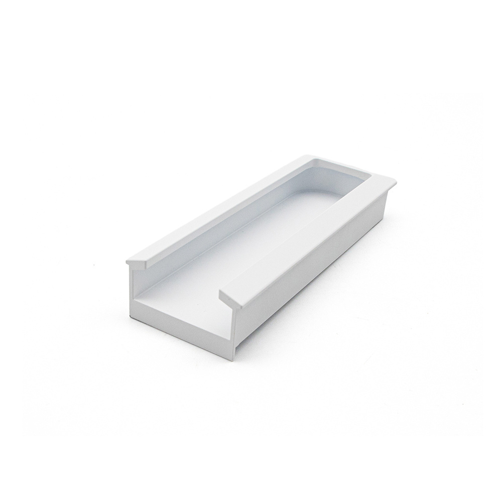 Concealed white Handle aluminum Sliding Door Cabinet Drawer Handle Rectangular Recessed Flush Pull For Door