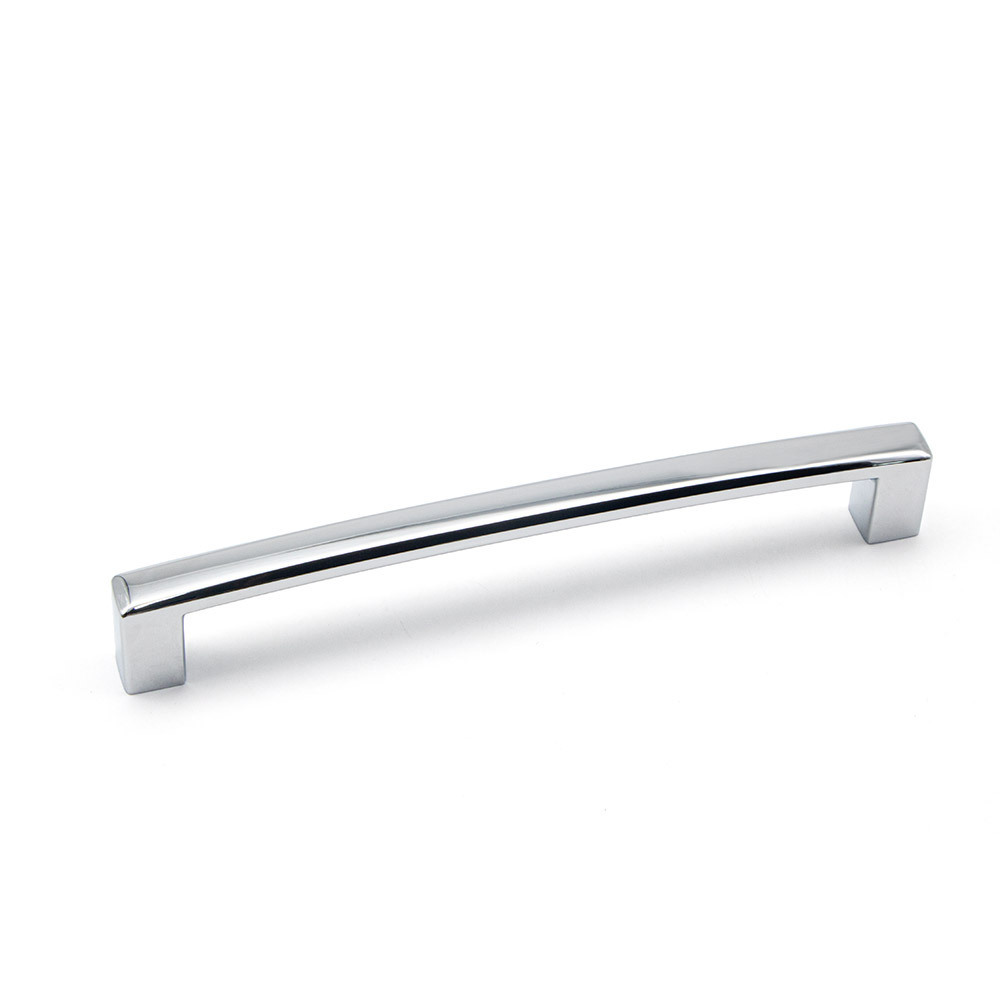 Kitchen Cabinet Hardware Cupboard Handles Drawer Dresser Pulls Polish Chrome Zinc Alloy Modern Contemporary OEM ODM Customised