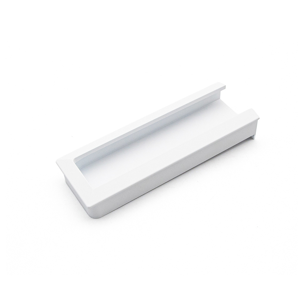 Concealed white Handle aluminum Sliding Door Cabinet Drawer Handle Rectangular Recessed Flush Pull For Door