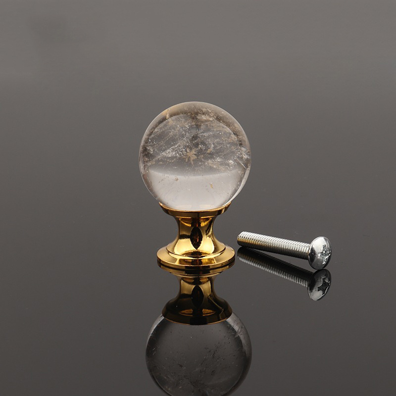 round crystal glass furniture hardware cabinet pulls wardrobe dresser handle kitchen drawer knobs