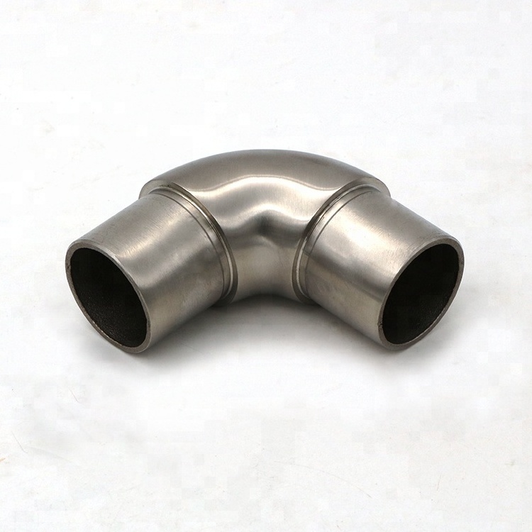 90 degree stainless steel handrail elbow stair pipe corner joint staircase handrail pipe fittings