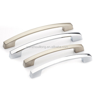 curved brush nickle furniture aluminum pull bedroom drawer handle kitchen cupboard cabinet pulls