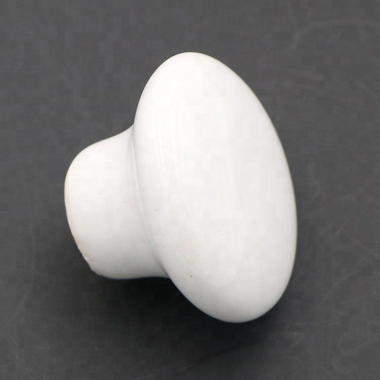 Elegant round white ceramic bedroom furniture handle drawer dresser pulls kitchen cabinet door knobs