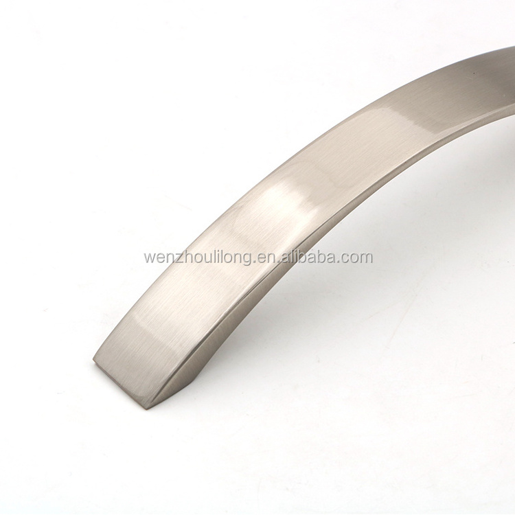 modern brush aluminum U shape door bedroom pulls furniture hardware accessories arched drawer kitchen cabinet handle