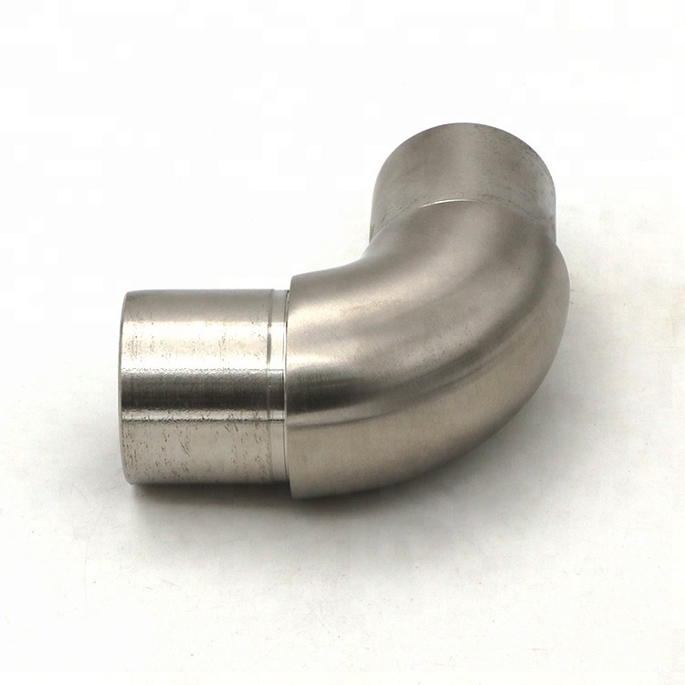 90 degree stainless steel handrail elbow stair pipe corner joint staircase handrail pipe fittings