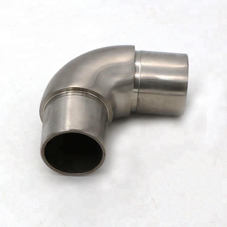 90 degree stainless steel handrail elbow stair pipe corner joint staircase handrail pipe fittings