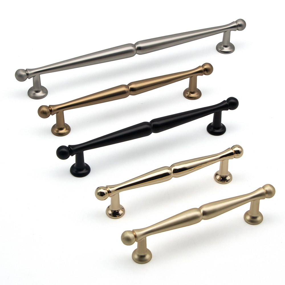 Furniture Kitchen Cabinet Door Pull Zinc Furniture Drawer Dresser Handles Gold Eco-friendly Modern Kitchen Hardware Fancy