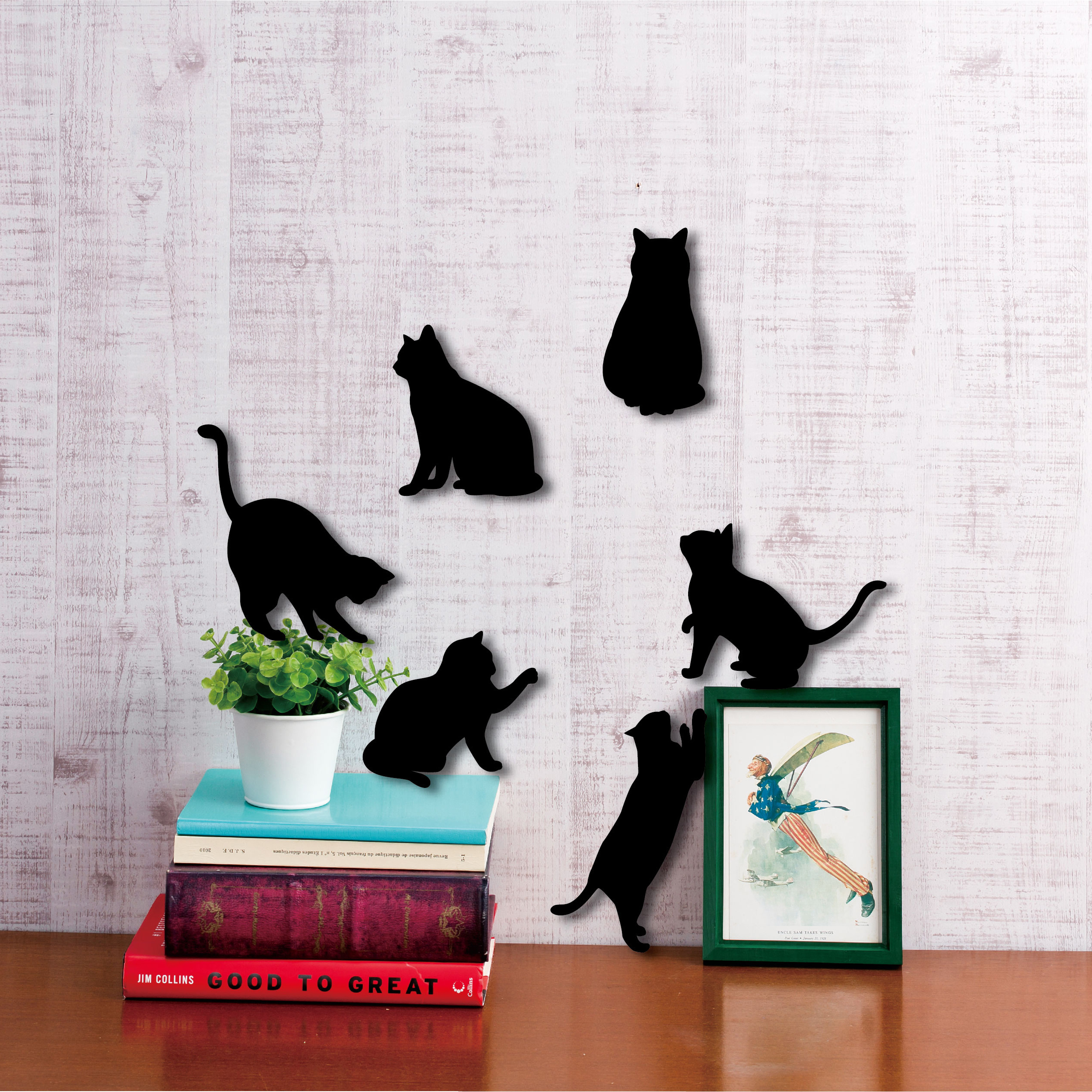 High Quality 8pcs/set Removable 3D Cat Wall Stickers Self Adhesive PVC Home Decor Beautiful 3D Decoration for Home