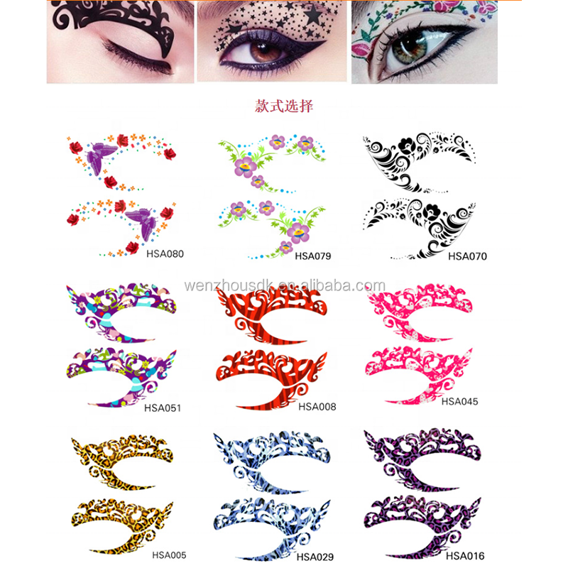 Newest Rhinestone Eye Lip Sticker Nail Sticker tattoo sticker