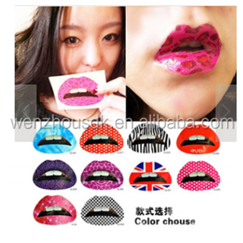 Newest Rhinestone Eye Lip Sticker Nail Sticker tattoo sticker