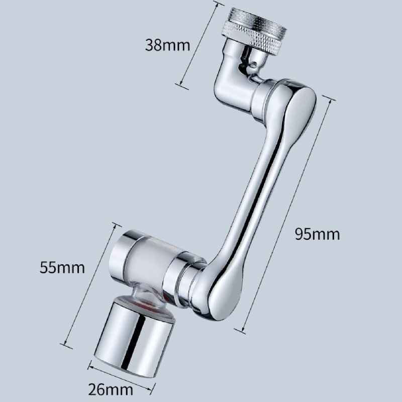 1080 rotary Dual mode water outlet brass shower universal extension with filter Kitchen faucet extender