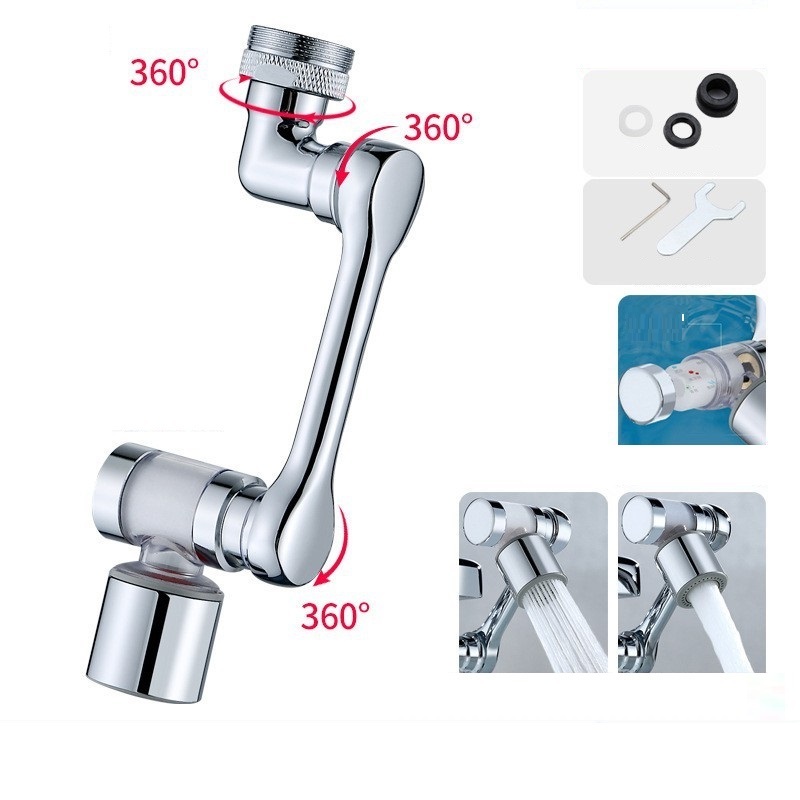 1080 rotary Dual mode water outlet brass shower universal extension with filter Kitchen faucet extender