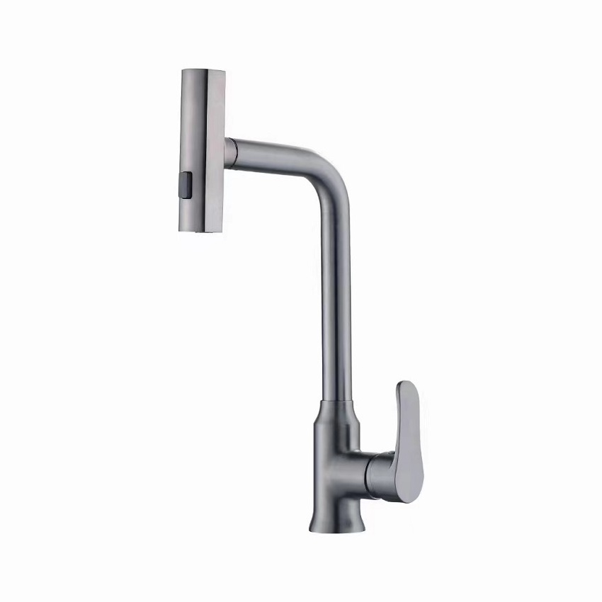 2023 new designed ss304 hot cold mixer multi functions pull out waterfall flying waterfall kitchen faucet