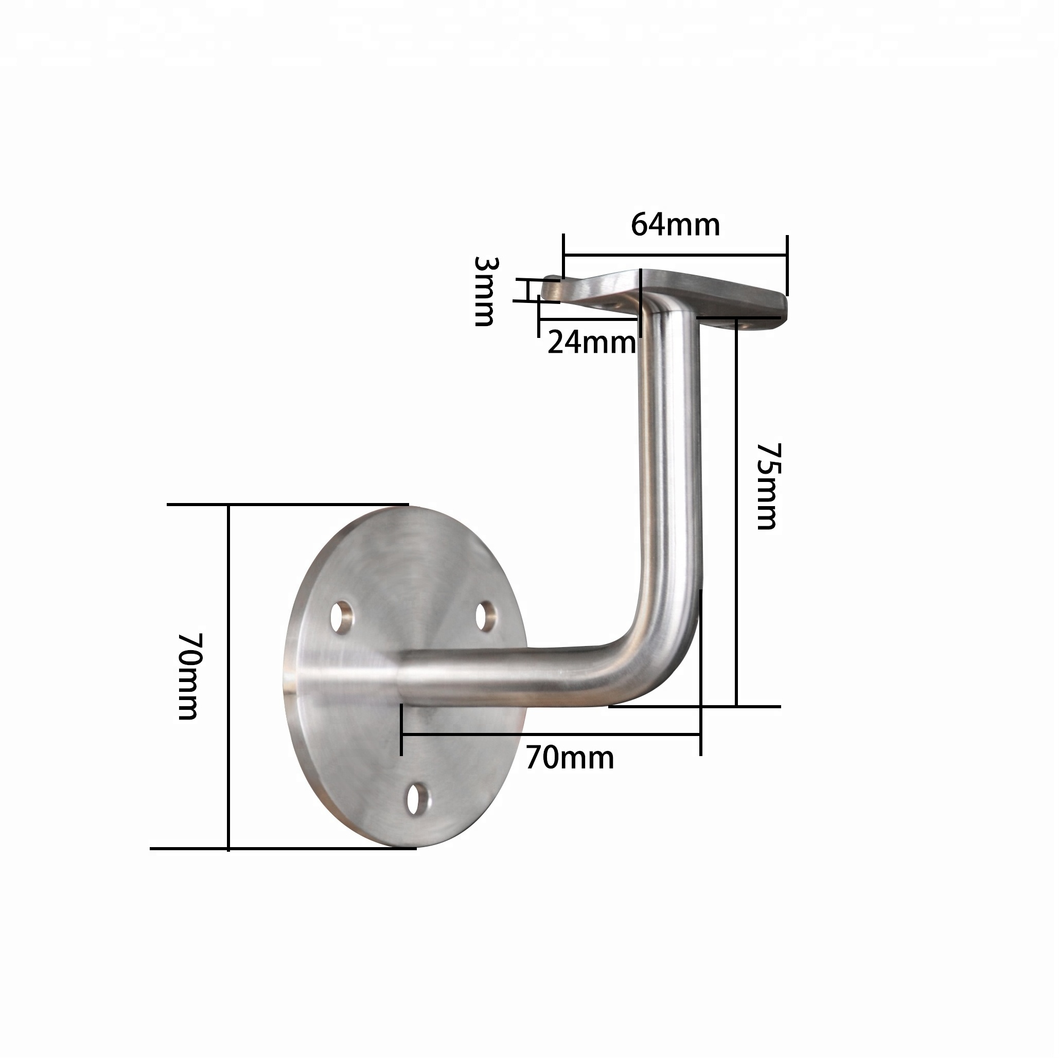 3.6M 12FT Brackets and Tube Connectors Included Stainless Steel Handrail Kit Handrails