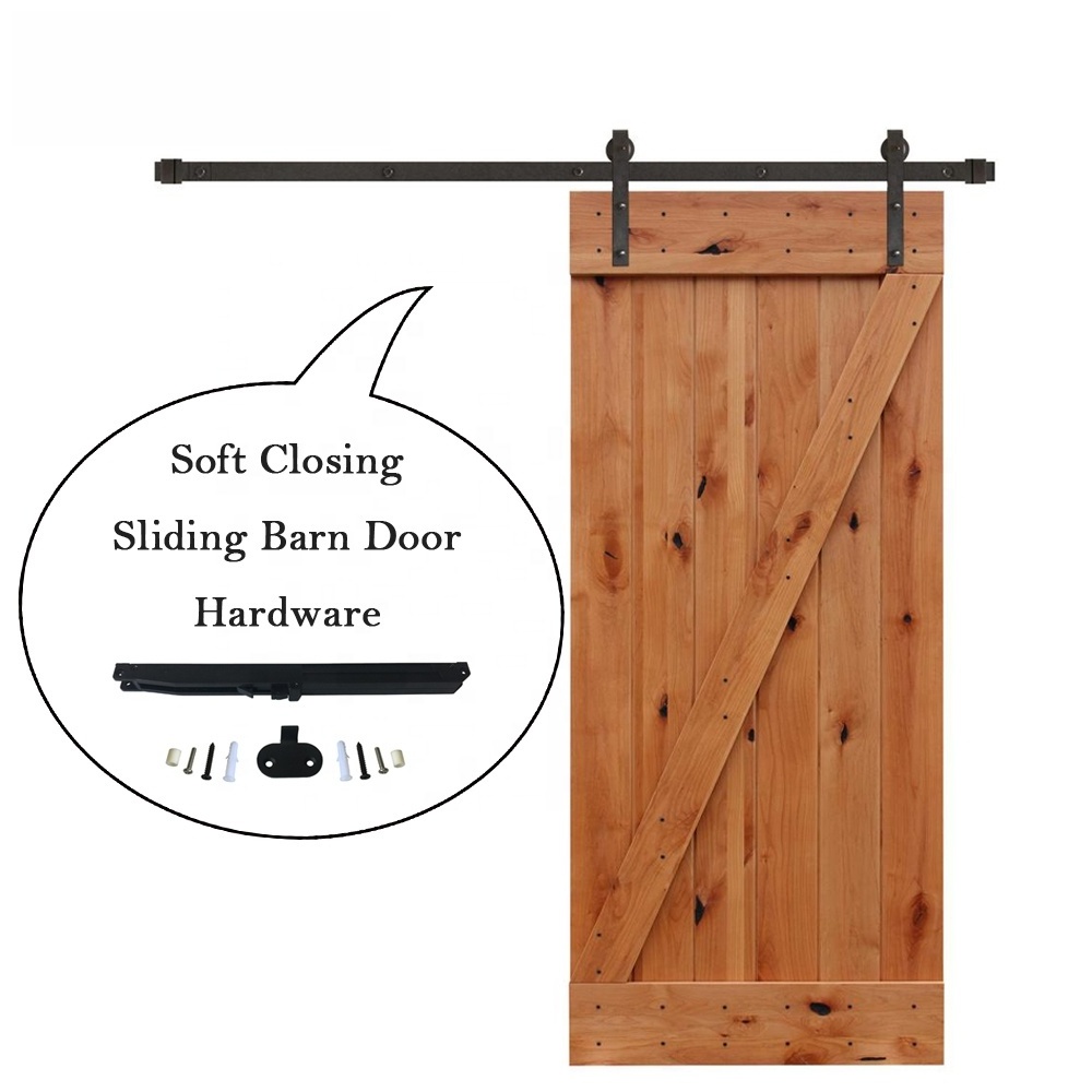 Sliding Barn Door Hardware With Soft Close Mechanism