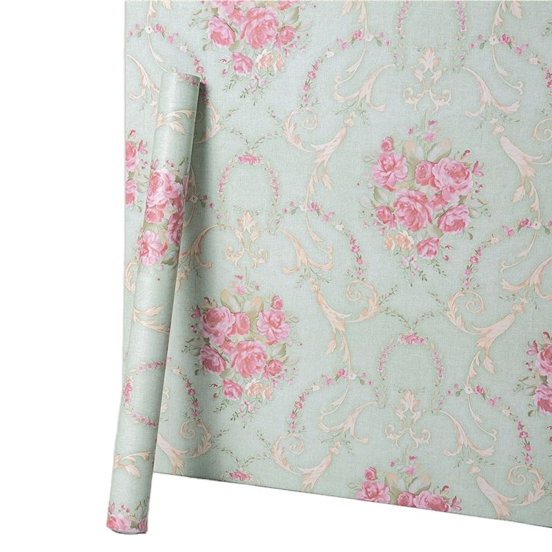 17.7''x393.7'' Vintage Blooming Flower Wallpaper Peel & Stick Backsplash Mural for Livingroom Bedroom Kitchen