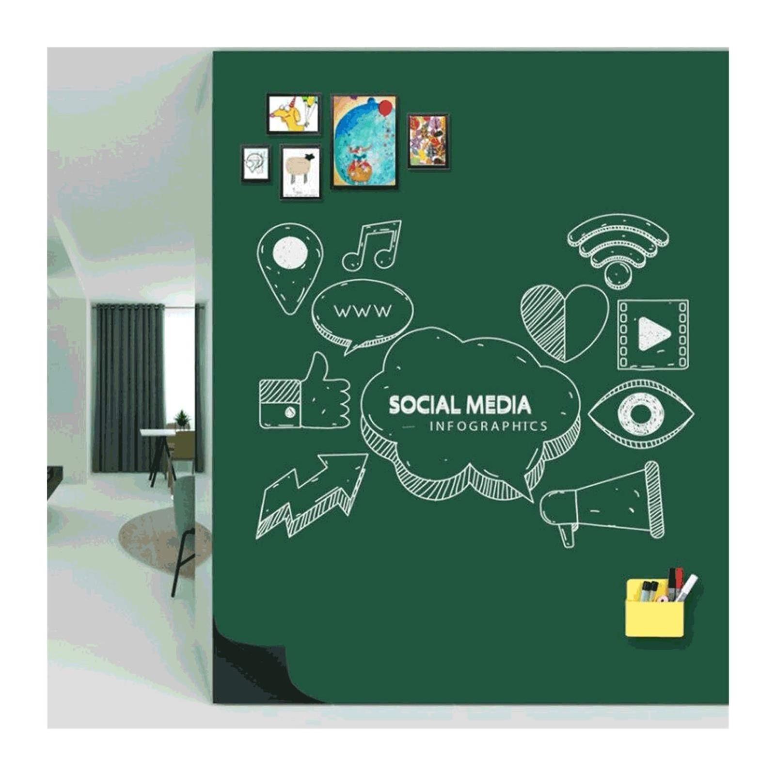 Room Office School Classrooms Fridge board Sticker Self Adhesive Green Board Paper Roll Sheets