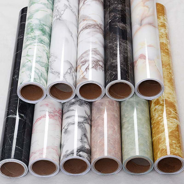 Black Living Room Wallpaper/ Roll Furniture Wallpaper Heat  Wall Paper Rolls Kitchen Marble Glossy Self Adhesive Sticker