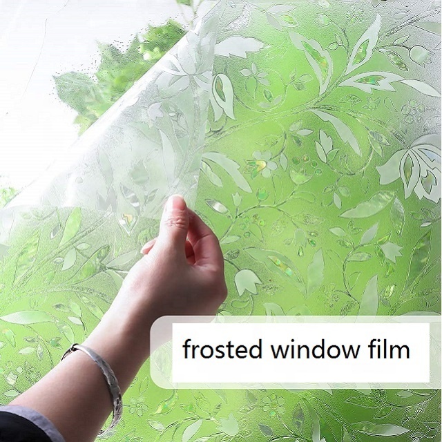 3d pvc frosted flower glass window film privacy embossed adhesive film for home bathroom door decoration sticker