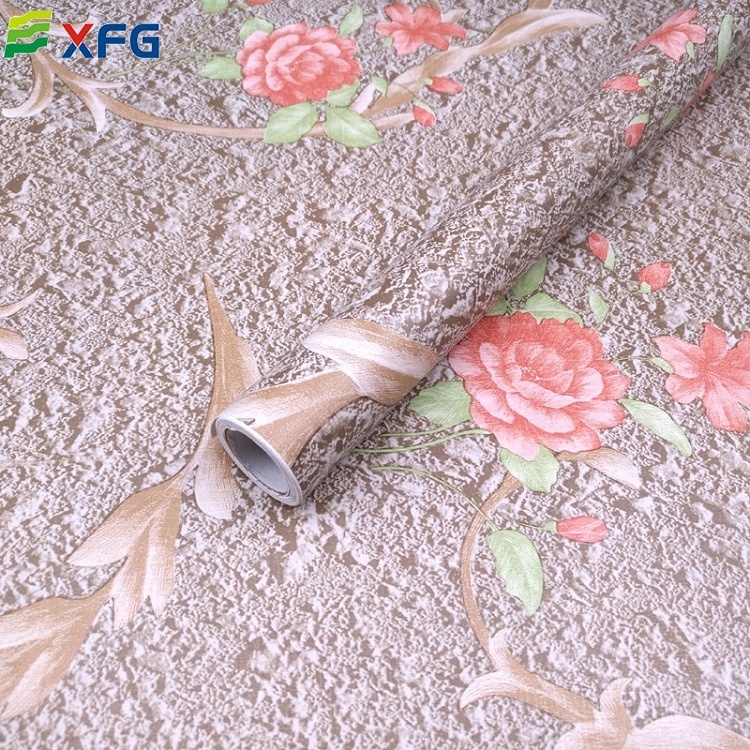 Luxury floral blue wall paper peel & stick 3d peony flower adhesive wallpaper rolls for bedroom living room home decoration