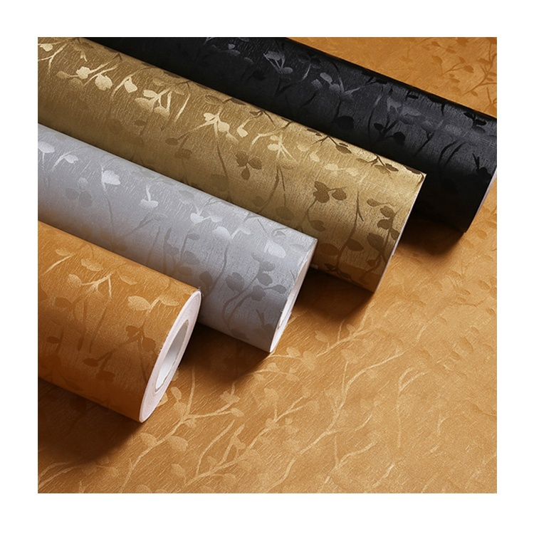 Mult- colors 3d luxury contact paper black gold pvc adhesive film waterproof wallpaper for house bedroom living room cabinet