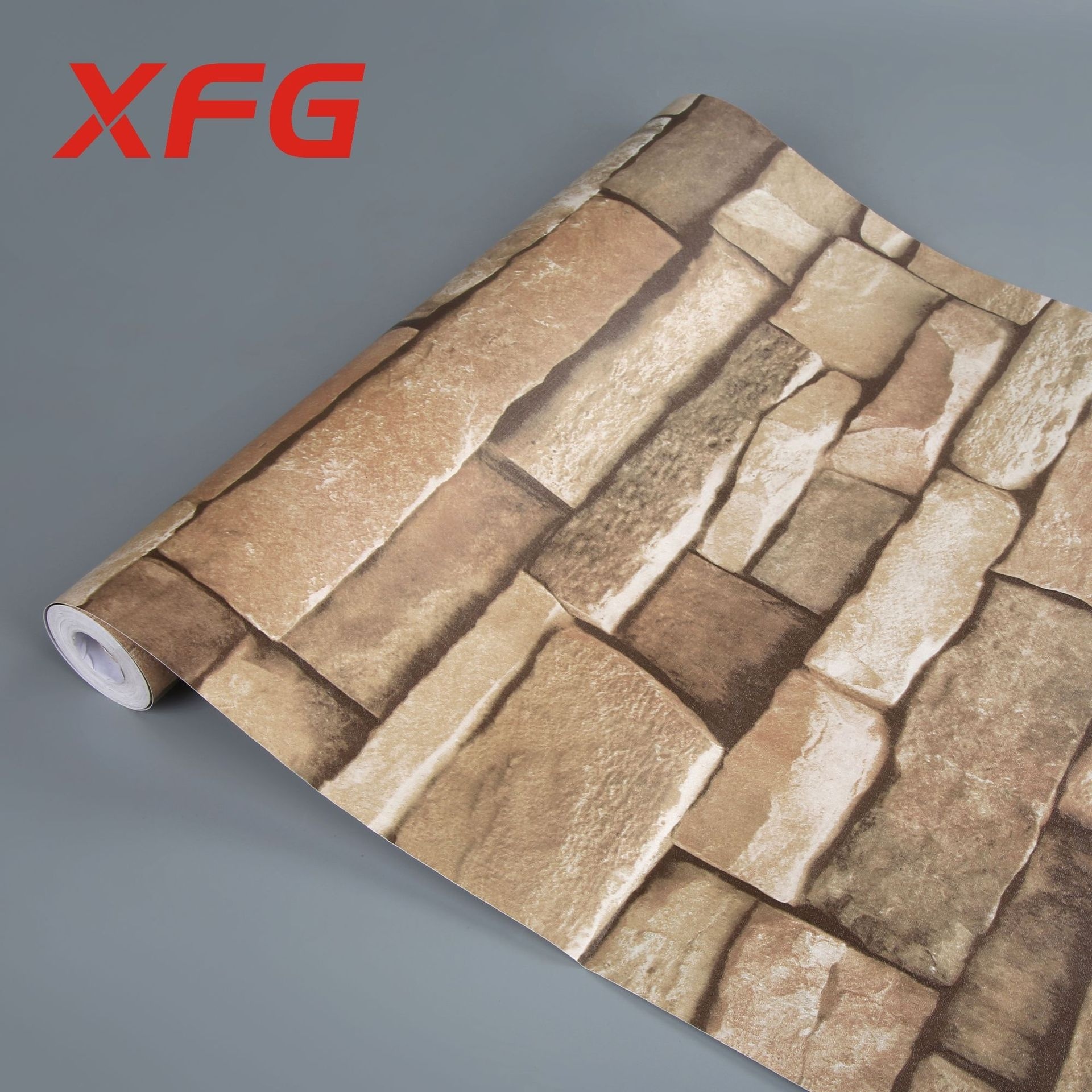 45*10m Stone Brick Wallpaper Stick on Self-adhesive Peel and Stick Backsplash Wall Panel Removable Home Decoration Waterproof