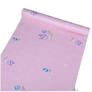 Waterproof Contact Paper Wall Sticker Adhesive Pink Fish Wallpaper Room Vinyl Kids Designs for Girls and Boys Bedroom Decor