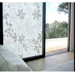 3d pvc frosted flower glass window film privacy embossed adhesive film for home bathroom door decoration sticker