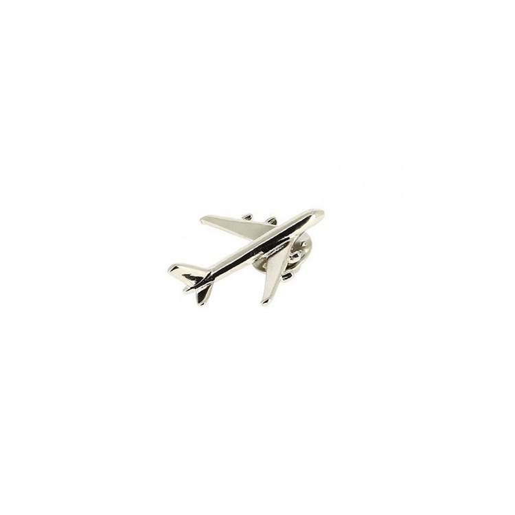 3d design airplane shaped metal enamel lapel pin