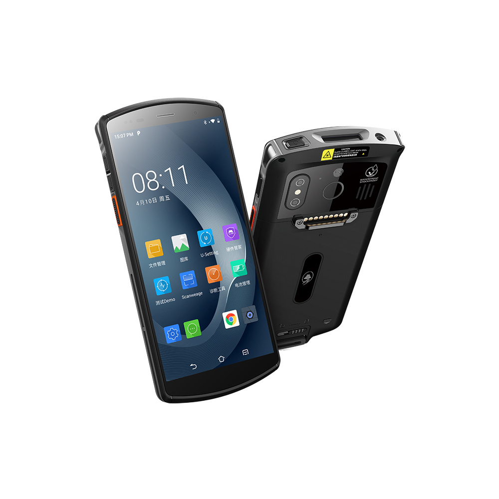 Android 11 mobile computer handheld rugged pda IP67 removable battery barcode scanner pda