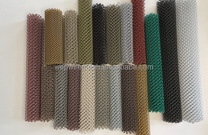 Aluminum silver chain mail mesh curtain for bathroom decoration