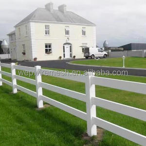 Widely Used Garden White Plastic Farm PVC Three Rail Ranch Vinyl Horse Fence