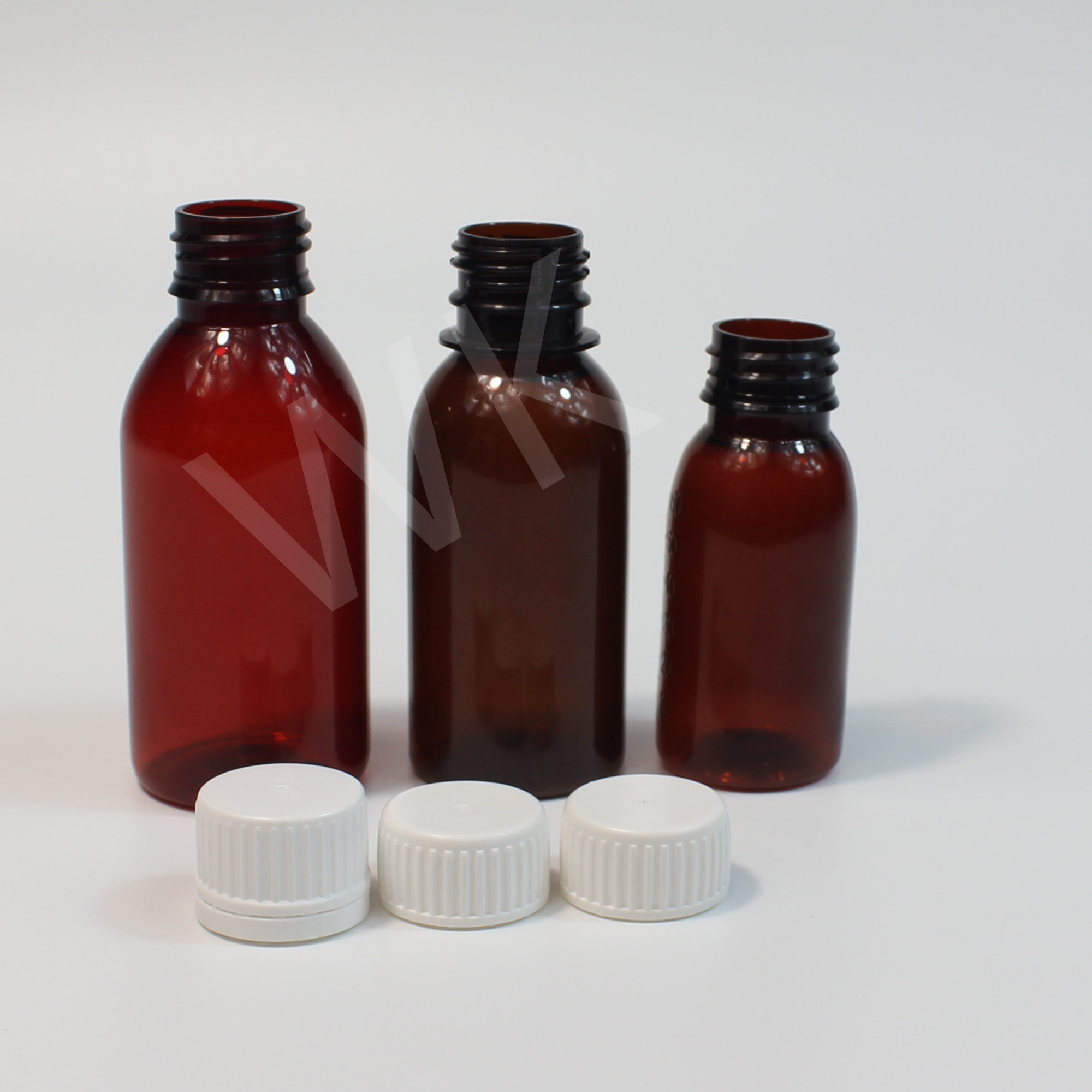 Empty drink cough syrup bottles brown transparent plastic bottlers maple syrup bottle