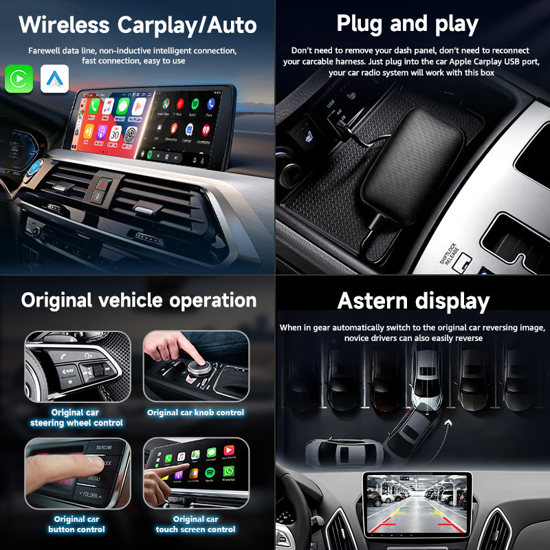 Wired to Wireless Carplay Box Dongle Android Auto For Audi Benz Mazda Toyota Netflix YouTube Wireless CarPlay Adapter