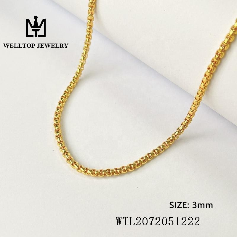 Hot Styles 18k Gold filled chain roll extension for jewelry making women men