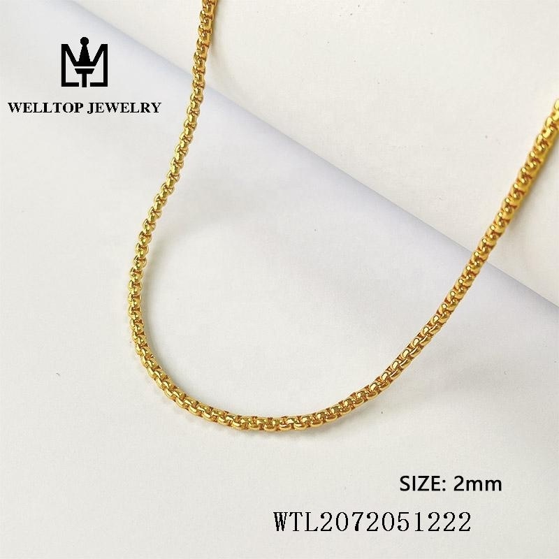 Hot Styles 18k Gold filled chain roll extension for jewelry making women men