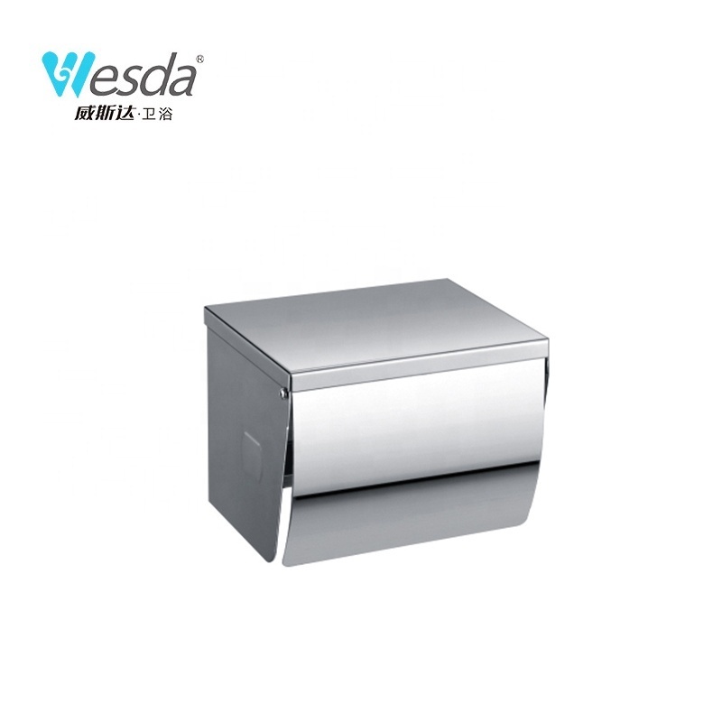 WESDA Bathroom Accessories Wall Mount Organizer Toilet Tissue Roll Stainless Steel Bathroom Paper Holder