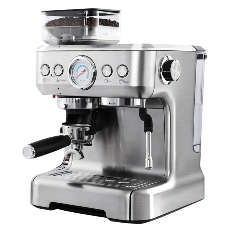 Stainless Steel automatic coffee machine home espresso machine with grinder