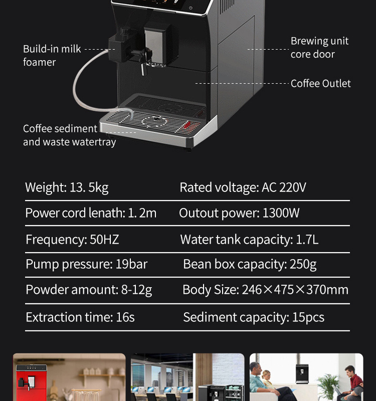 Intelligence Water Shortage Alarm Prompt Fully Automatic Coffee Maker